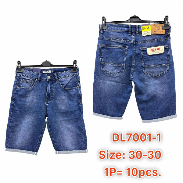 Spodenki męskie jeans Roz 30-40, 1 Kolor .Paczka 10 szt